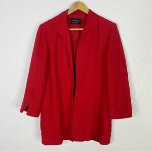 Vintage Dana Buchman Red Linen Blend Blazer Jacket